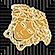 G0047310 Tozzetto Medusa Nero/Oro Lap 2,7x2,7 Versace (Gardenia Orchidea)
