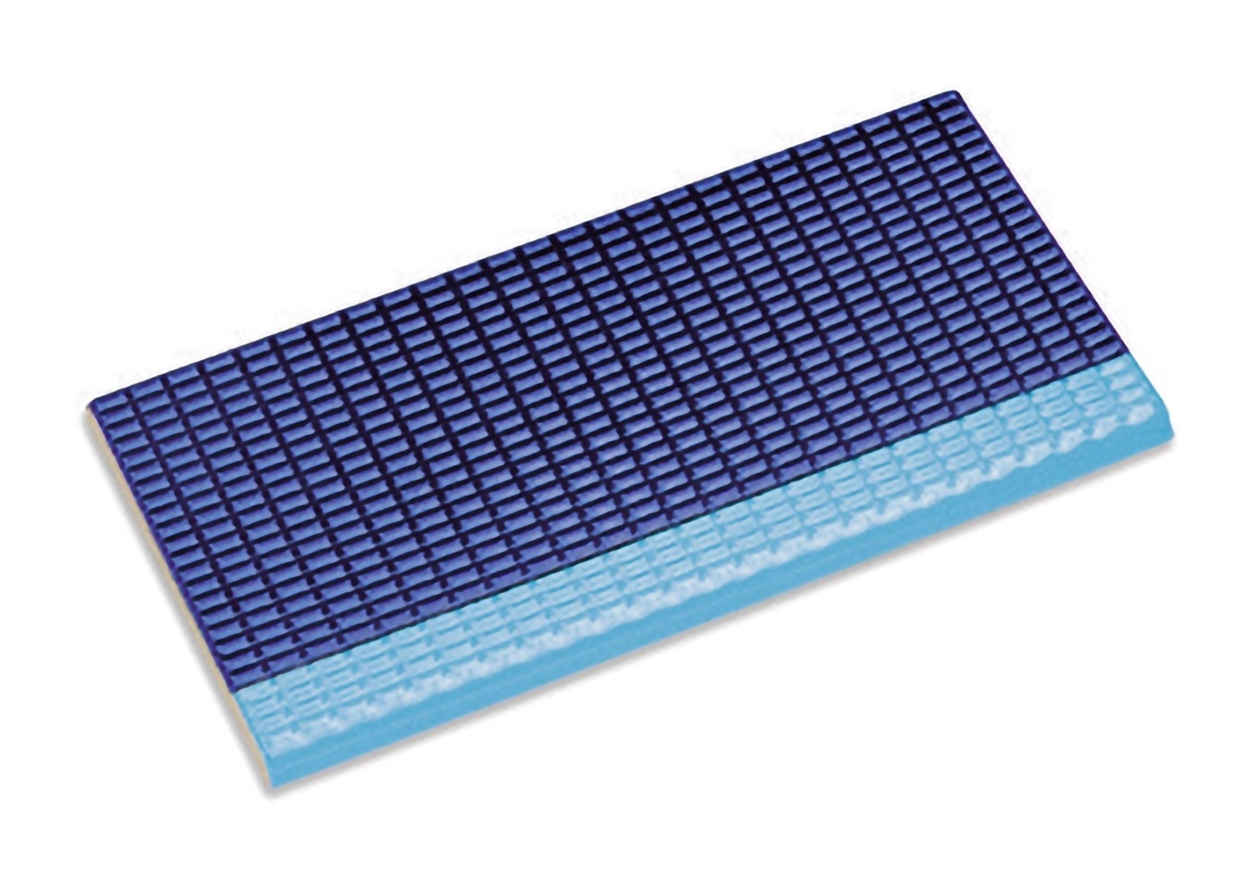 21277 Petit Carre Противоскользящая плитка с буртиком с сетчатой поверхностью Light Blue-Cobalt 12x24,5 Serapool