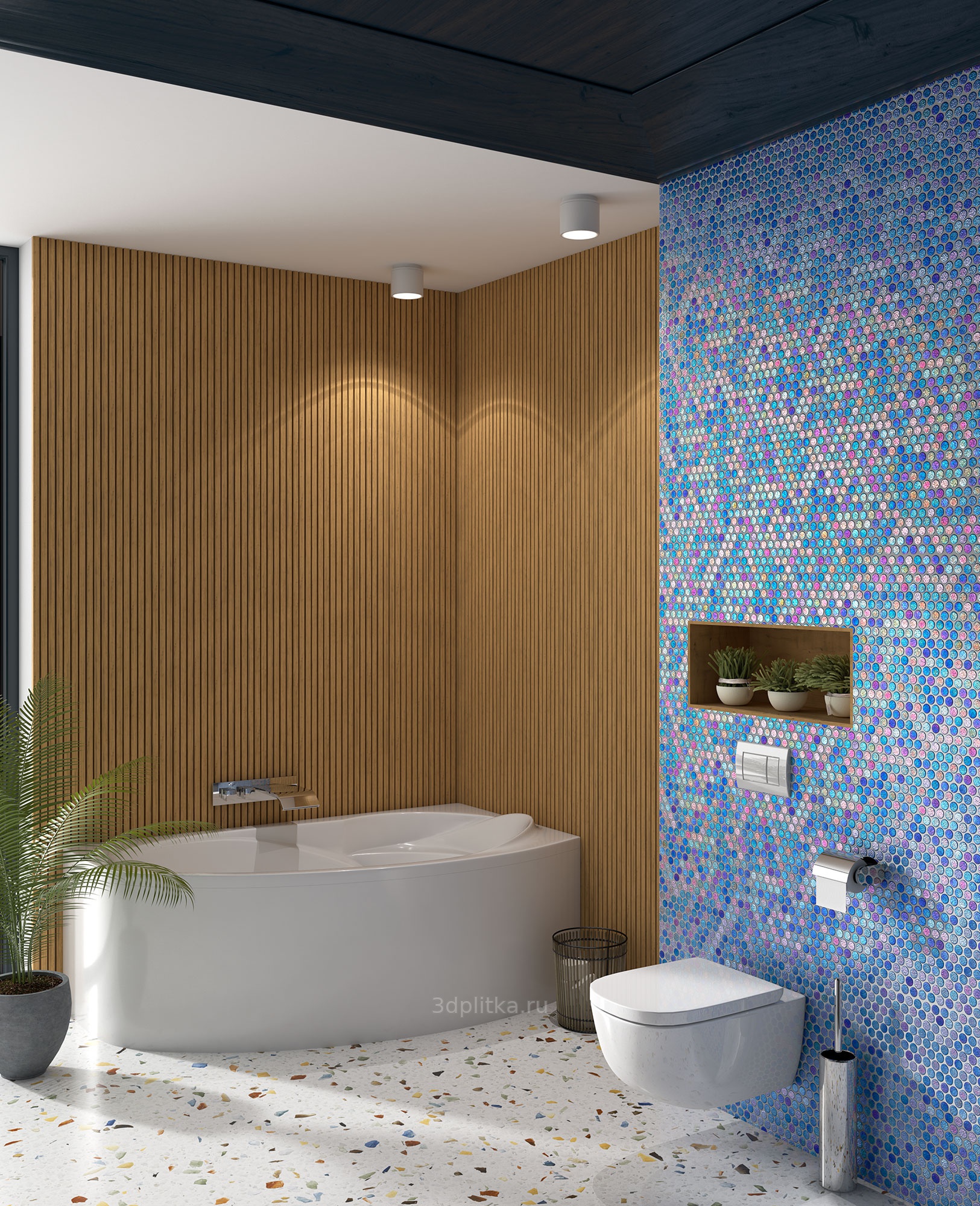 Circle № 6001 TURQUOISE BR (на ПУ сцепке) 30.6х31.4 Vidrepur