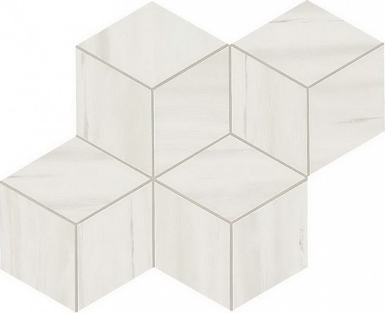 AS2G Marvel Bianco Dolomite Mosaico Esagono Lapp 30x35 Atlas Concorde