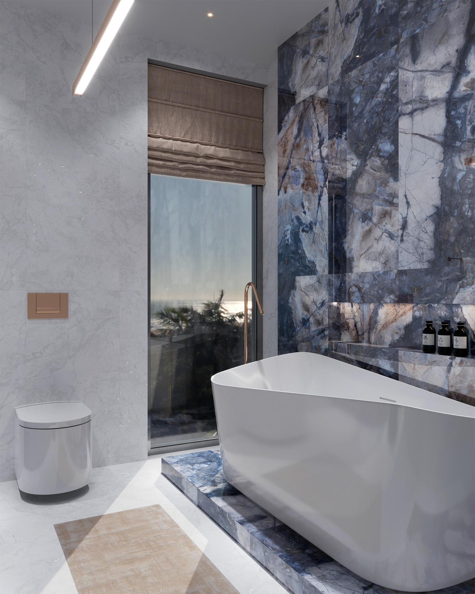 HG2006-A Bergamo Blue High Gloss 60x120 Arcadia Ceramica