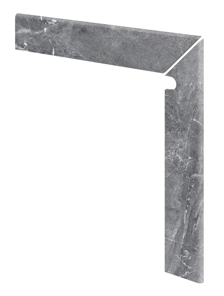 Плинтус для ступени ML правый Marble 441 Ceniza R9 596х596х11 Kerastep