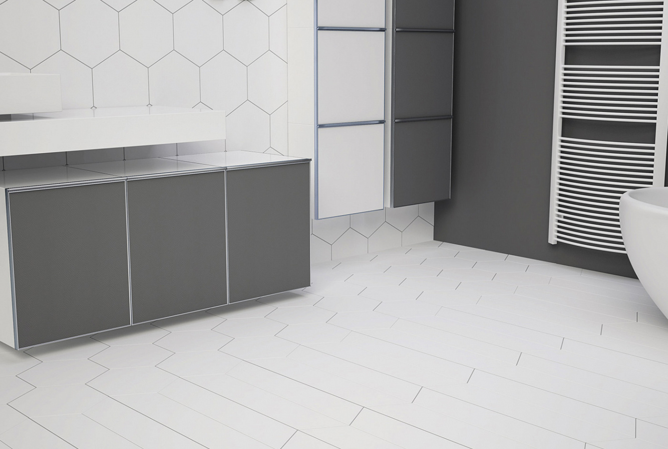 114043 TRIANGLE FLOOR R9 ASH GREY MATT 20.1x23.2 WOW