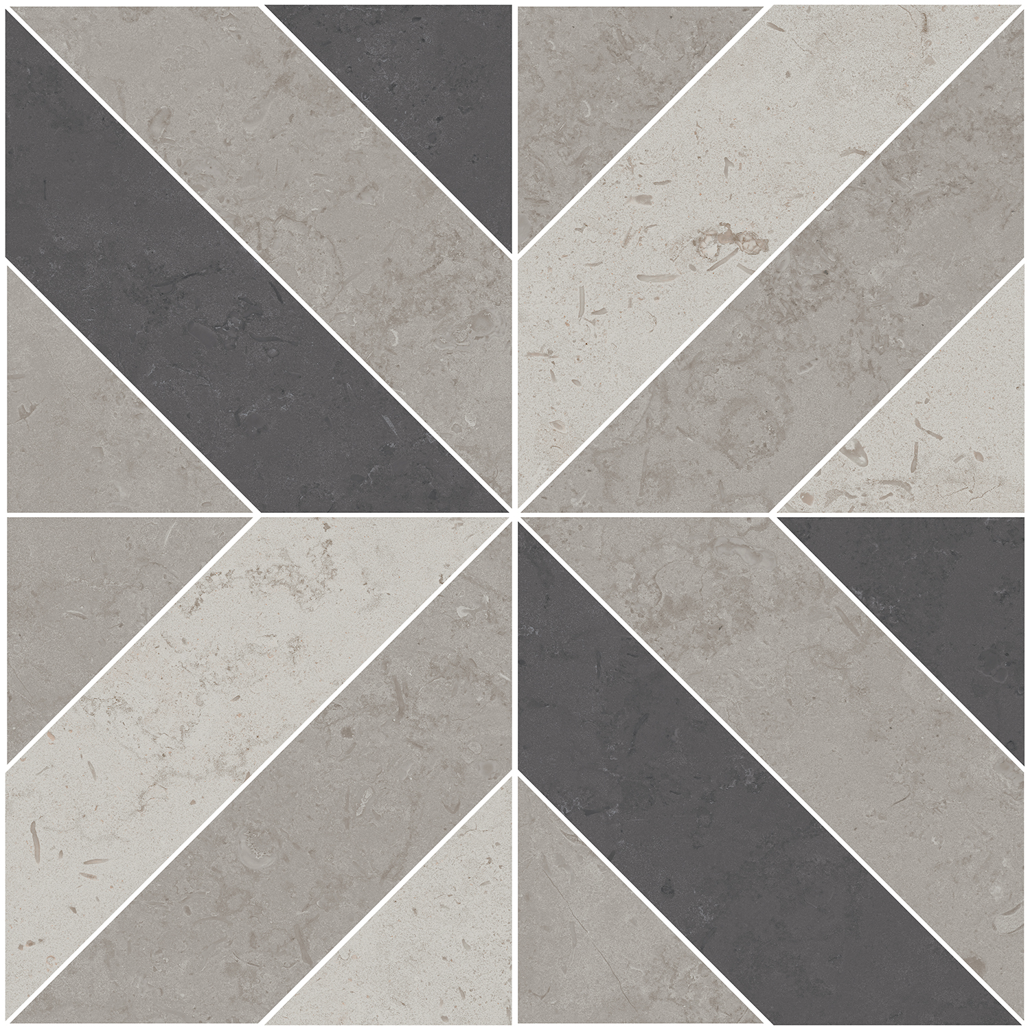 ID124T Декор Про Лаймстоун серый матовый 60х60 Kerama Marazzi