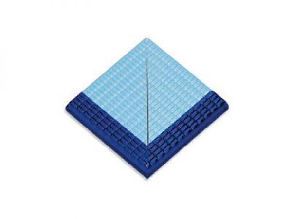 21271 DK Наружный угол плитки с буртиком Cobalt-Light Blue 12,5х12,5 Serapool