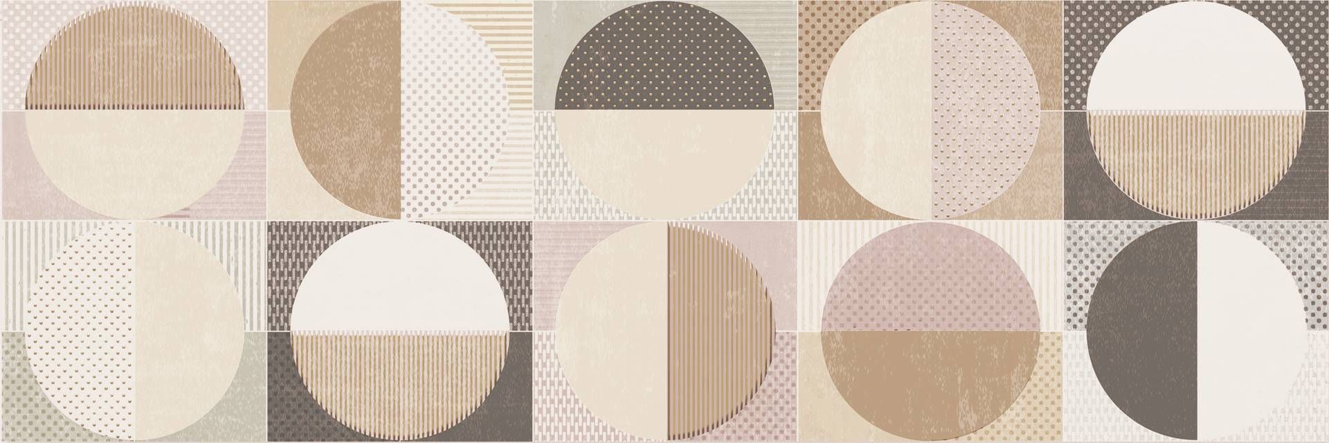 Cromatica Decor Circles Warm Brillo 25x75 Cifre