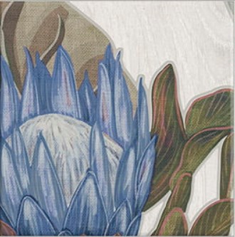 DECOR BLUE LEAVES 20x20 Mainzu