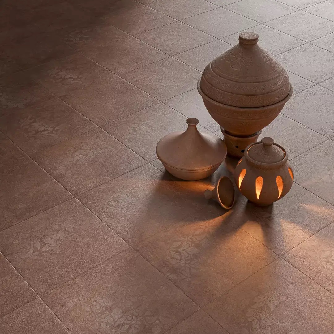 KM4040G0091N Хадду серый тёмный матовый декорированный 40,2x40,2x0,8 Kerama Marazzi