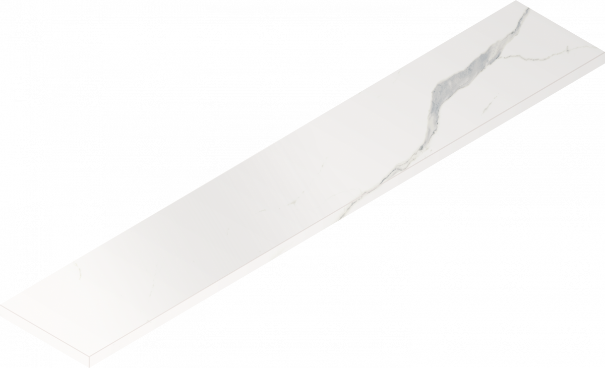 620070002630 Stellaris Statuario White Scalino Angolare Sx 33x160 Italon