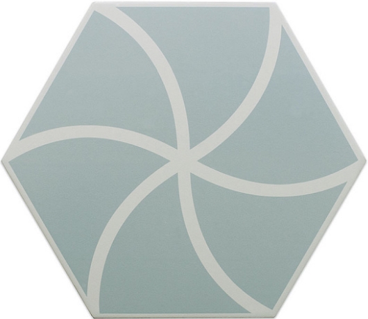 127009 FANCY WAVES BLUE R10 20x23 DNA Tiles