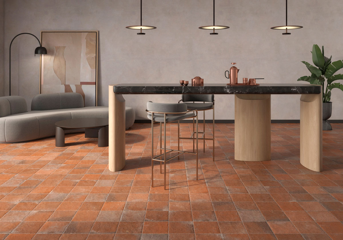 Terracotta Grey 45x45 Geotiles