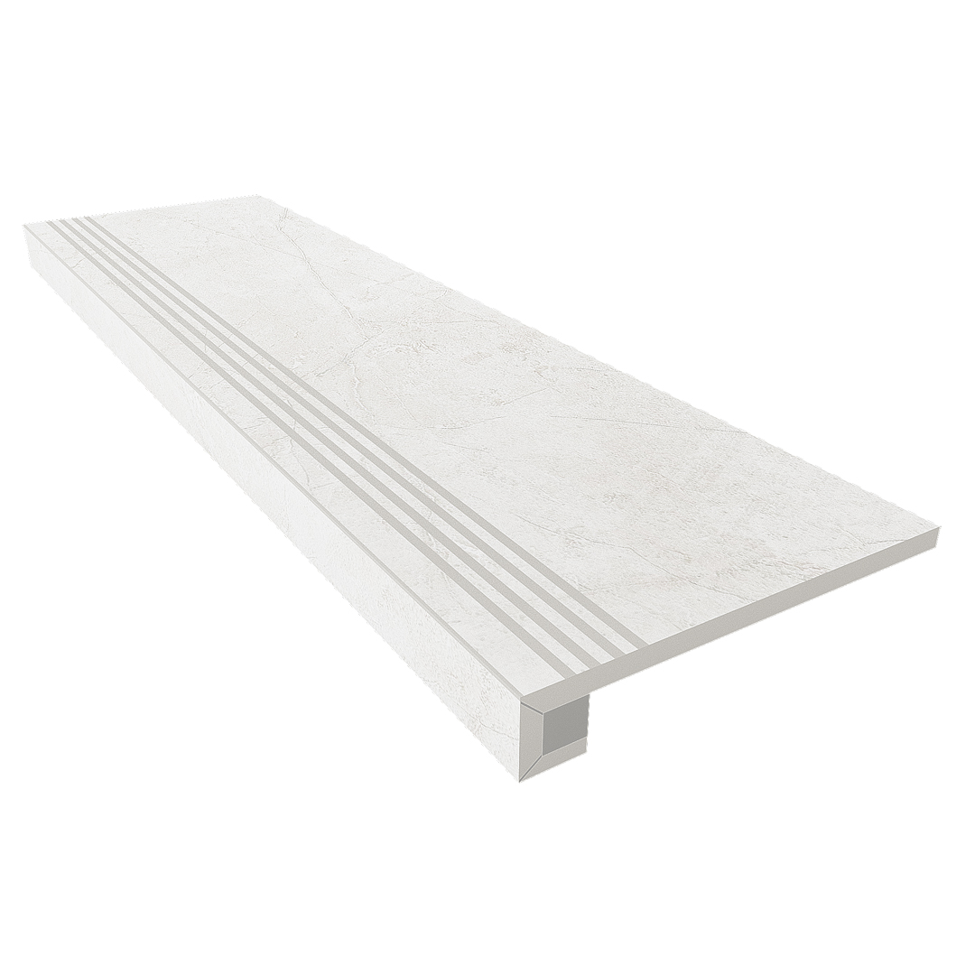 Комплект Ступень MA00 Marmulla 33x120 прямоугольная с бортиком+Подступенок 14.5x120 Ametis by Estima