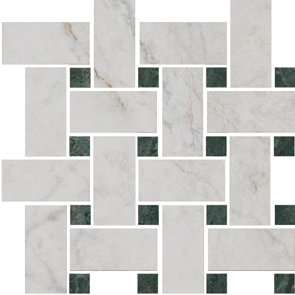 T038/SG6540 Серенада мозаичный белый лаппатированный 32x32 Kerama Marazzi
