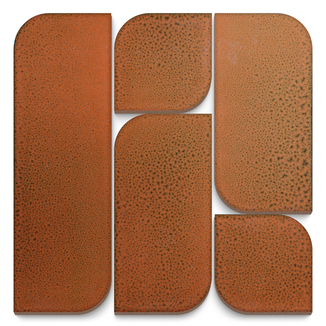 KMD3RIC015 Модульное панно Силуэт оранжевый 30х30х1,6 Kerama Marazzi