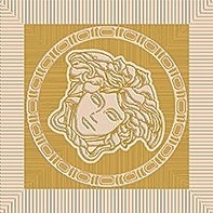 G0047125 Tozzetto Medusa Miele/Oro Nat 9,8x9,8 Versace (Gardenia Orchidea)