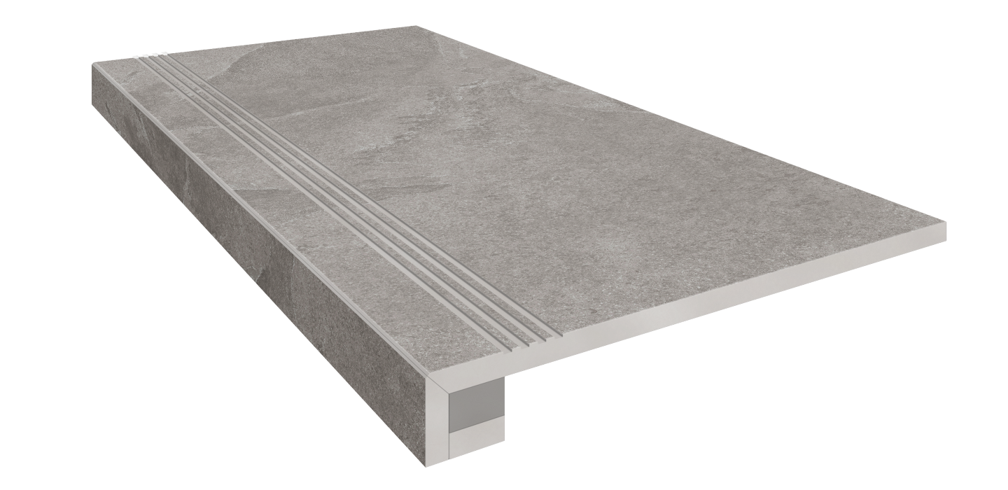 Комплект Ступень TE02 Terra 33x120 неполированная с бортиком + Подступенок 14.5x120 Estima