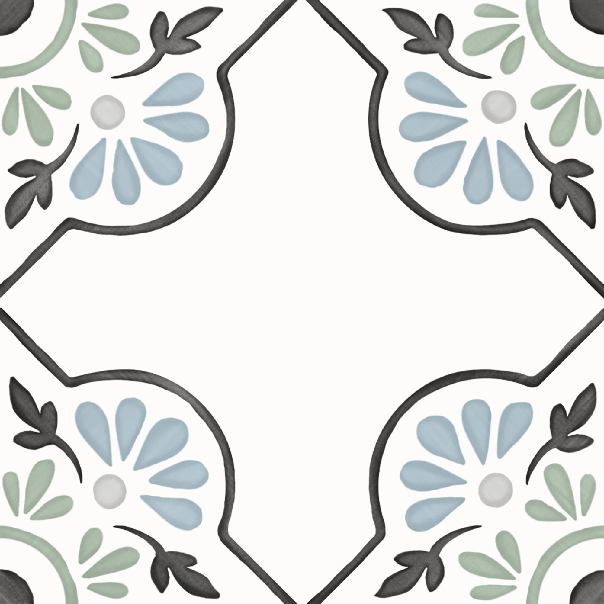 31079 Tanger Blue Petals 12.3x12.3 Harmony фото 6