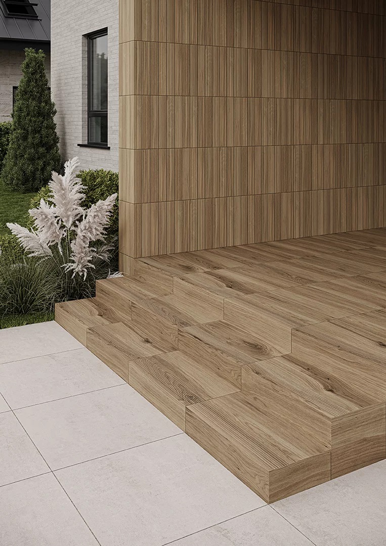 Carrizo Grey Elewacja Struktura Stripes Mix Mat 40x6,6 Paradyz
