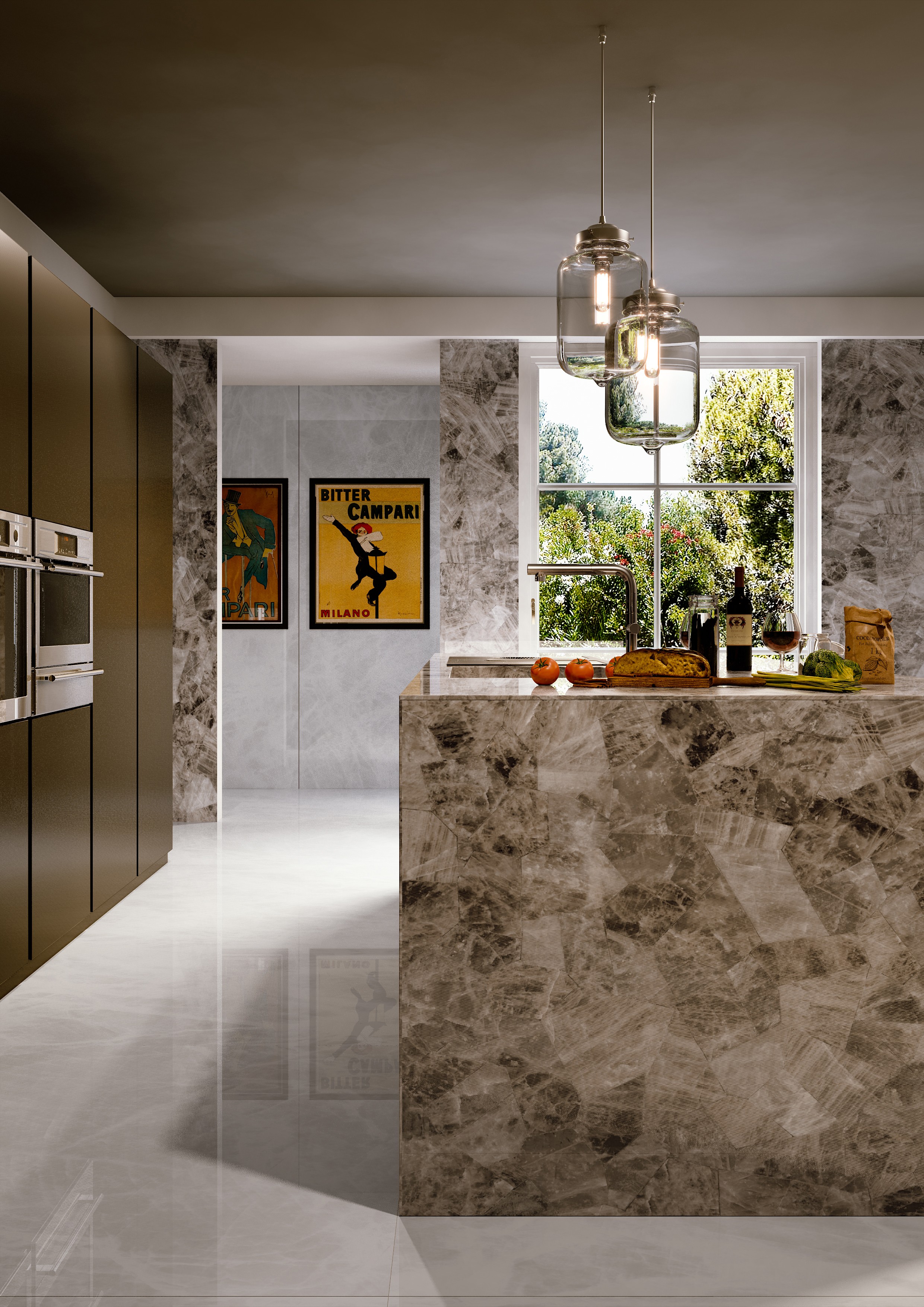 14310316 Onice Arancio Lucido 6mm 60x120 Casalgrande Padana