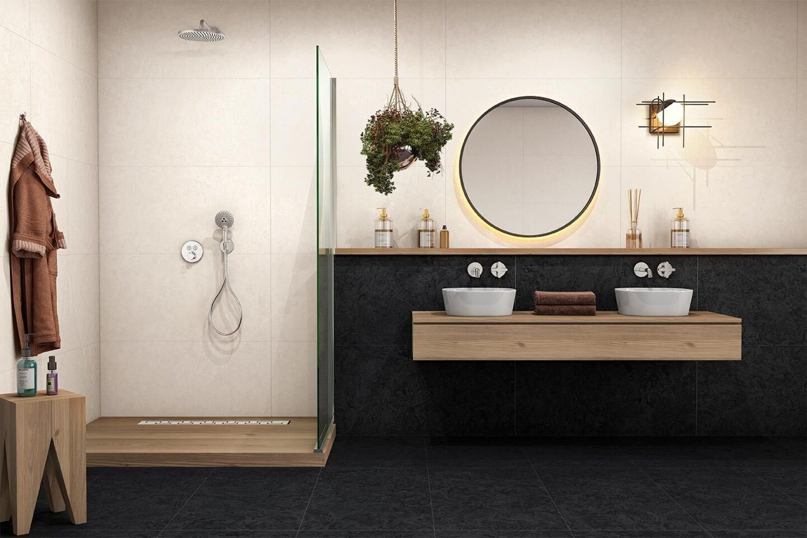 Duo Midnight Black Fullbody Carving 60x120 Gravita фото 12