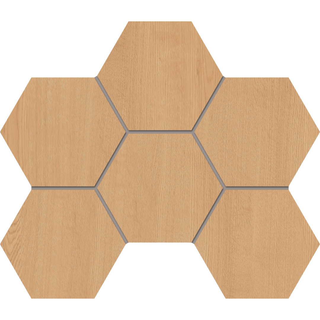 Мозаика CW04 Classic Wood Hexagon неполированная 25x28.5 Estima