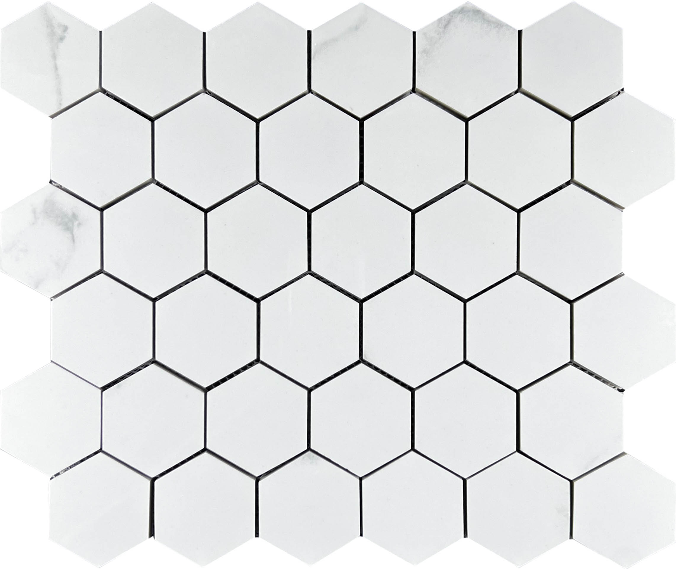 Mosaic Calacata Lite 48 Hexagone 30.9x32.2 Velsaa