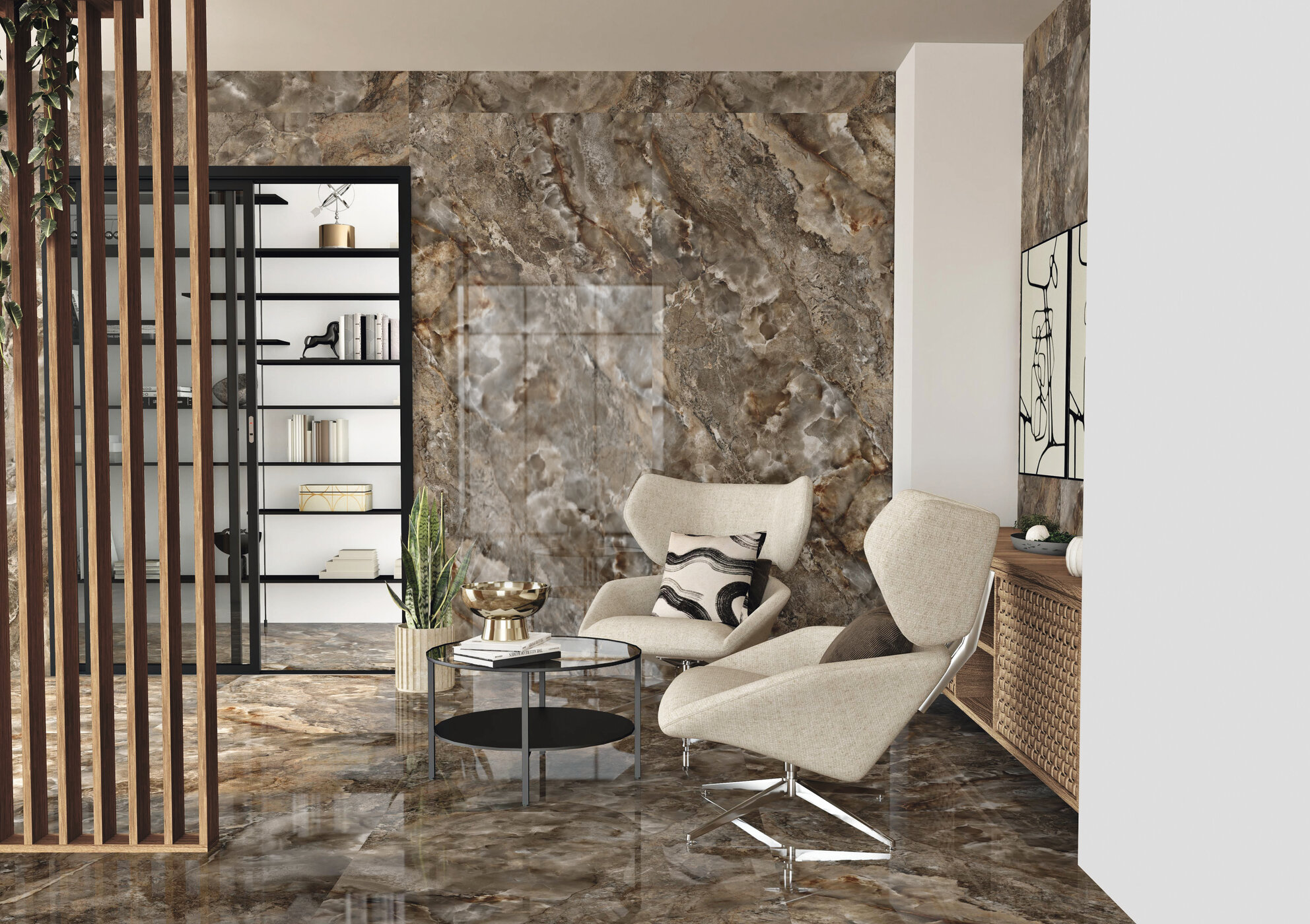 Aura Brown Pulido 60x120 Benadresa