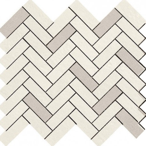 R060 Terracruda Mosaico Degrade Calce/Luce 33.2*128.8 Ragno Marazzi