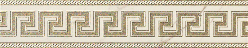240201 MARBLE FASCIA GRECA BIANCO SAB 11,5x58,5 Versace (Gardenia Orchidea)