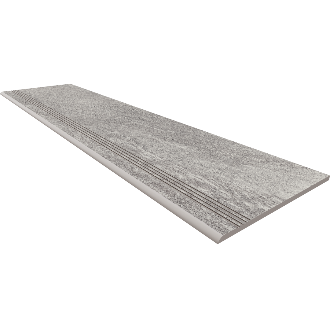 TN01 Ступень Grey неполированная с насечками 30x120 Estima
