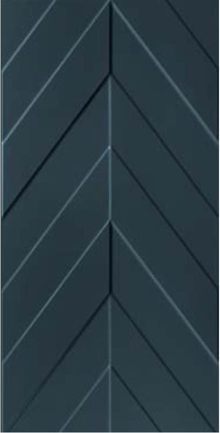 D734 4D Chevron Deep Blue Matt 40х80 Marca Corona