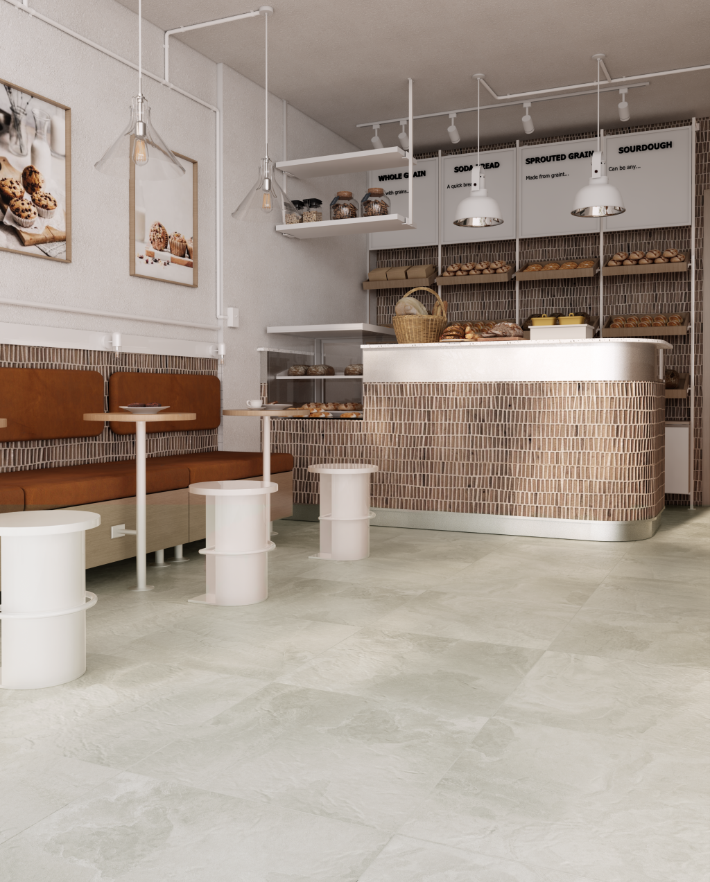 Kota White Structure 60x60 Eurotile Ceramica фото 10