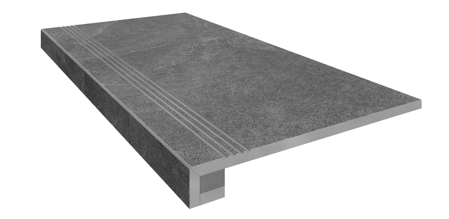 Комплект Ступень TE03 Terra 33x120 неполированная с бортиком + Подступенок 14.5x120 Estima
