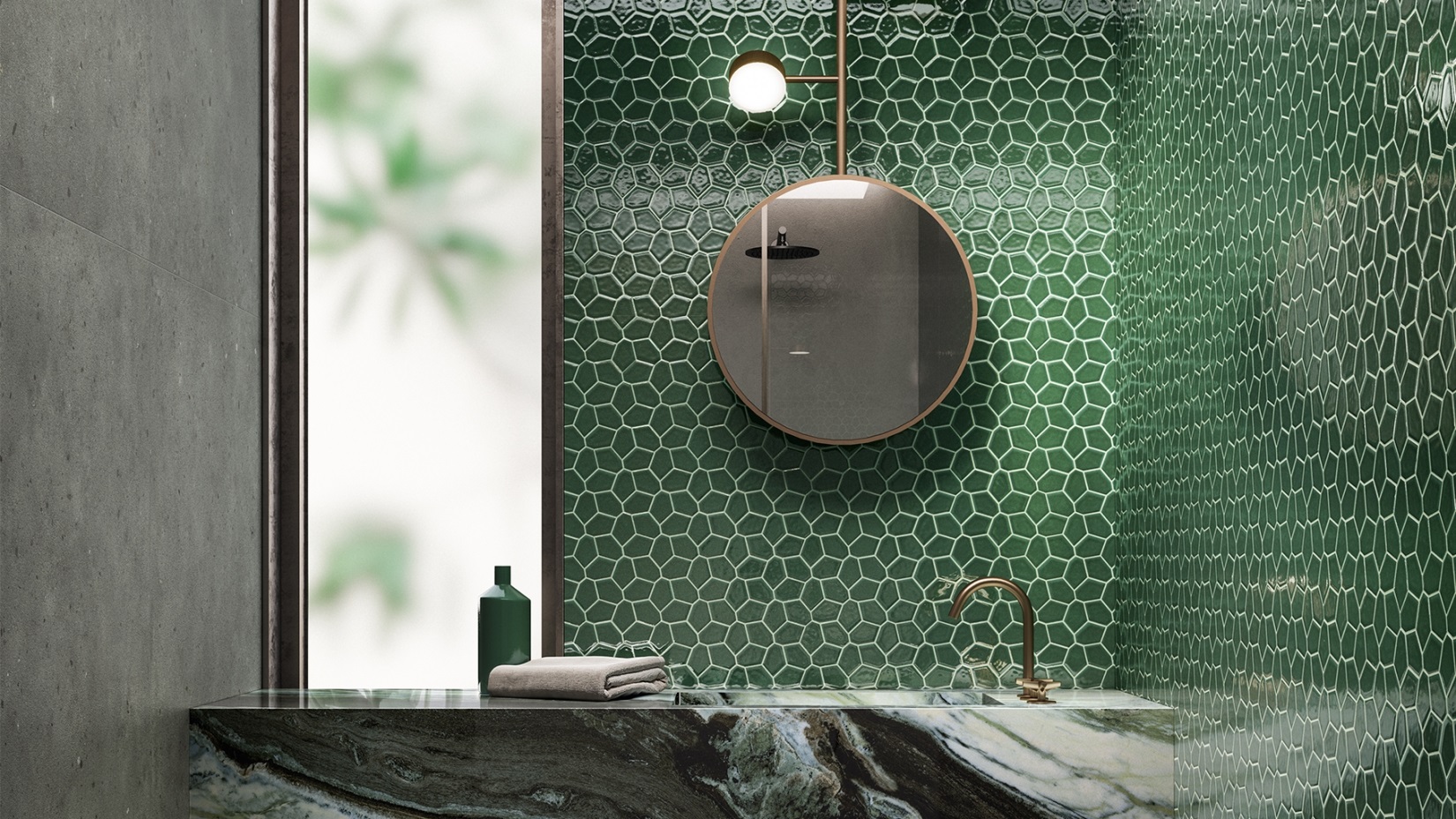 600110001121 Avantgarde Emerald Mosaico Spectrum 29.2x33.2 Italon