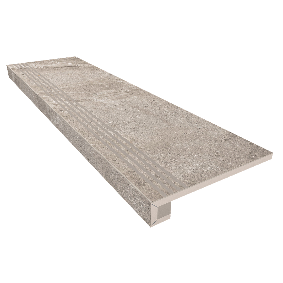 Комплект Ступень KA03 Kailas 33x120 неполированная с бортиком+Подступенок 14.5x120 Ametis by Estima