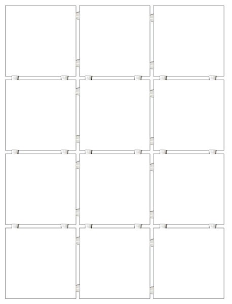 1230T Конфетти белый полотно 30*40 из 12 частей 9,9х9,9 Kerama Marazzi