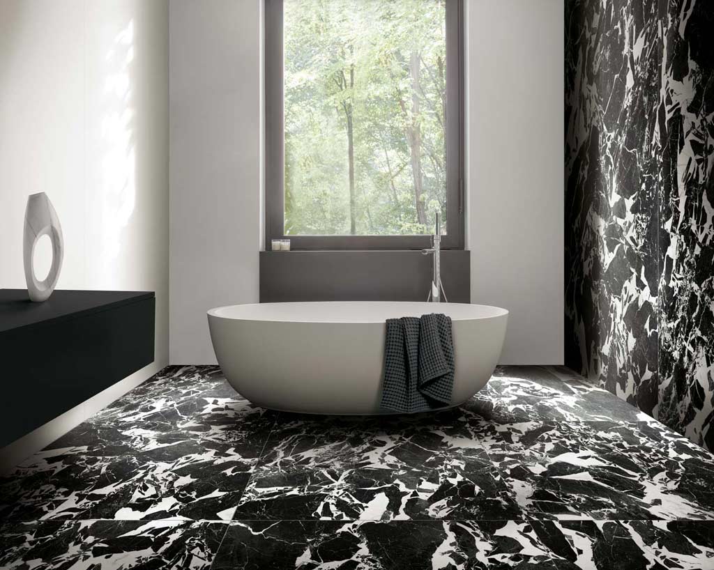B&W Marble Floor Gres