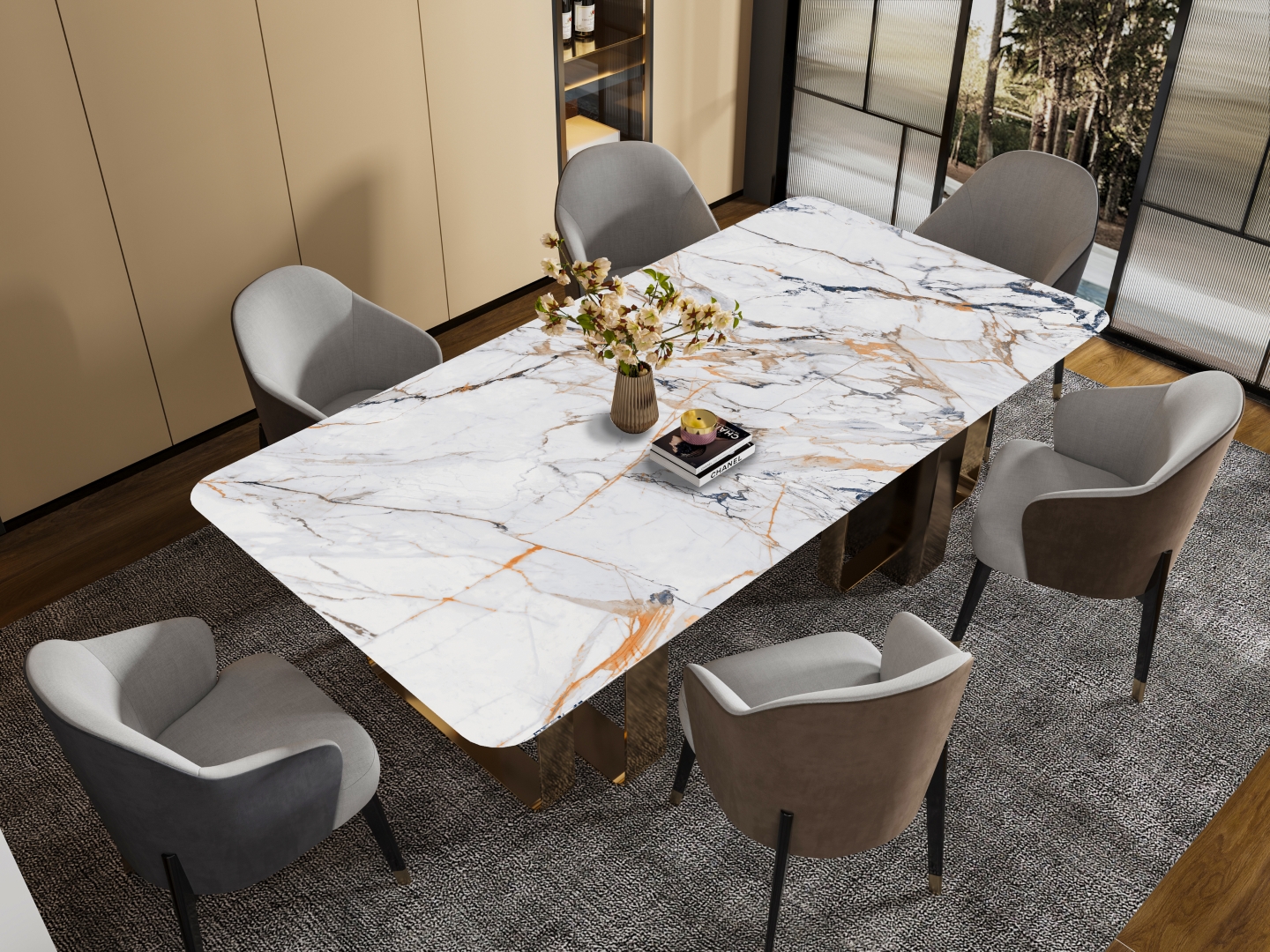 Gilt Years Polished Спеченный камень 1600x3200x6 Delfone фото 7