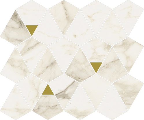 600110000975 Carrara Mosaico Vertex 30x25.8 Italon