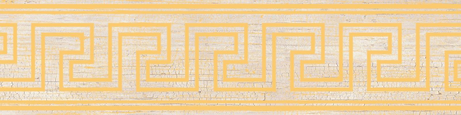 263042 Fascia Greca Oro White 20x80 Versace (Gardenia Orchidea)