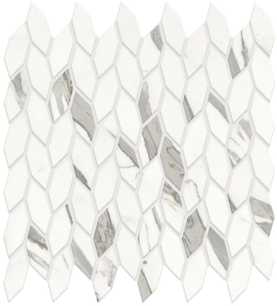 A4WM Marvel Statuario Supremo Mosaico Twist Shiny 30.5x30.5 Atlas Concorde