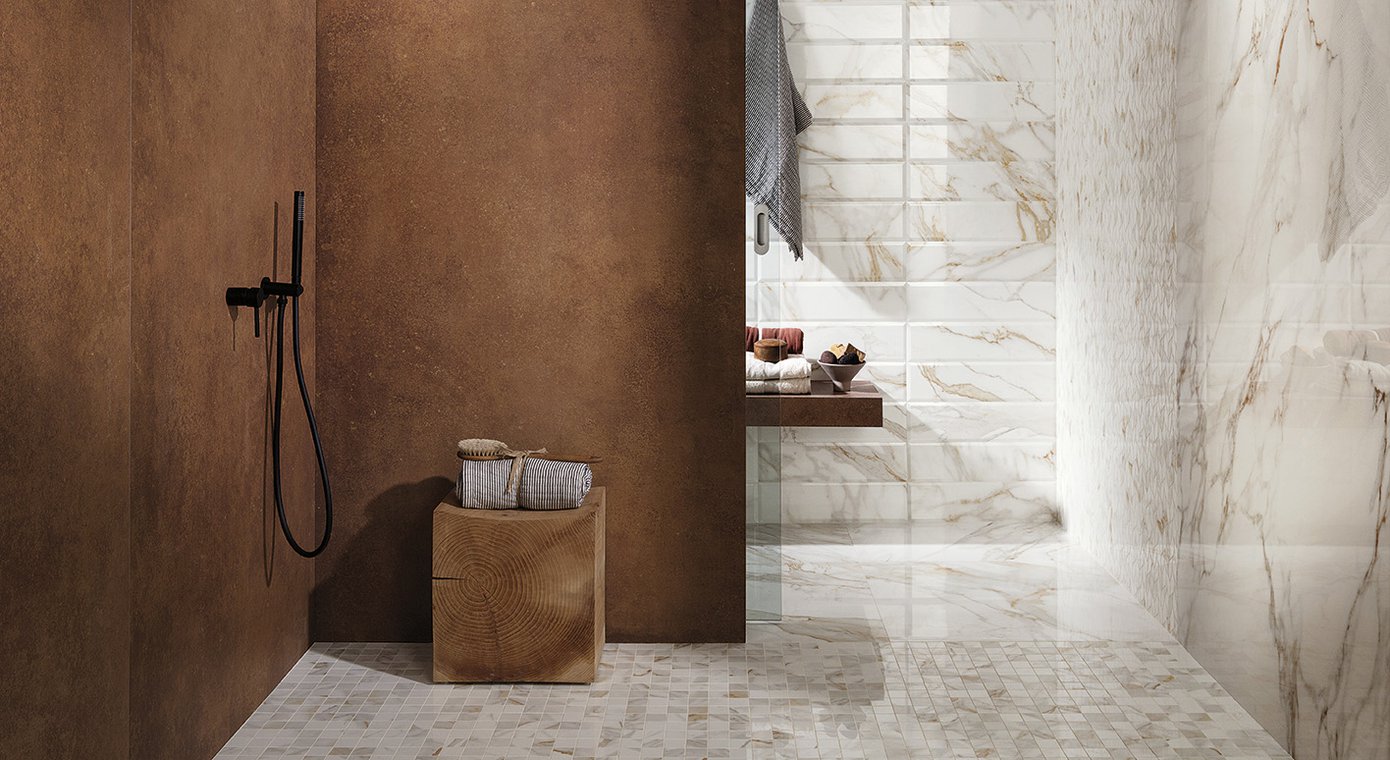 fQJ9 Roma Gold Onice Neve Gres Macromosaico 30x30 FAP Ceramiche