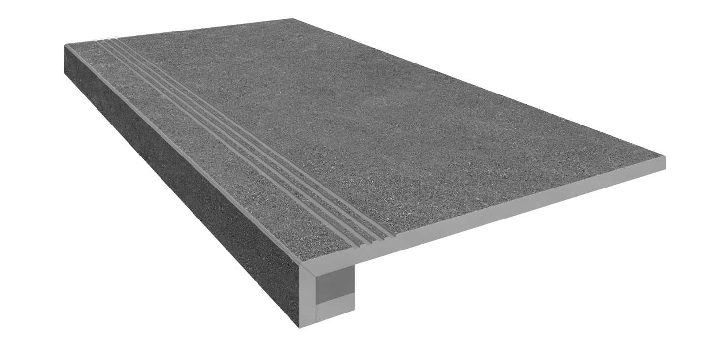 Комплект Ступень LN03 Luna 33x120 неполированная с бортиком + Подступенок 14.5x120 Estima