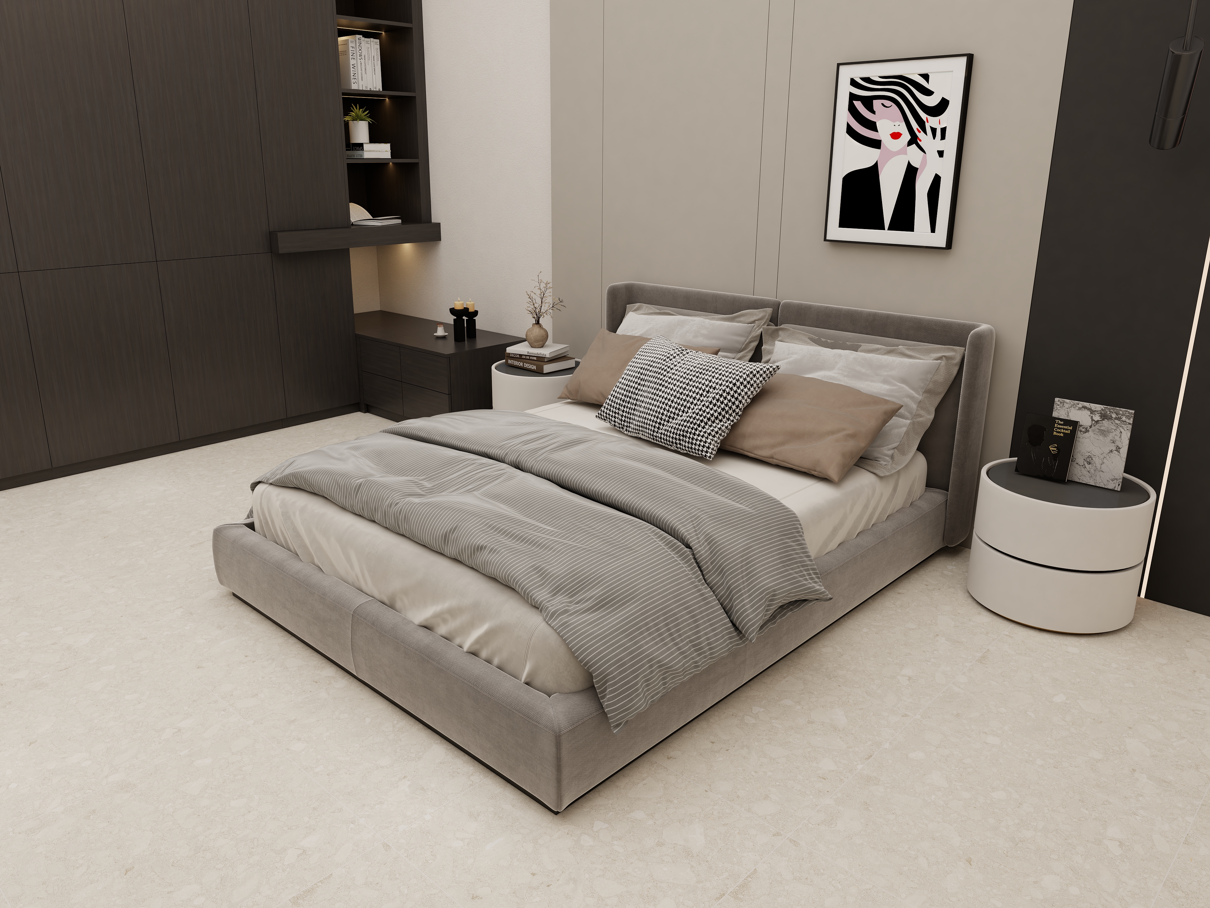 TZ0H60M01 Terrazzo Clay Carving рельеф 60x60 Duna фото 11