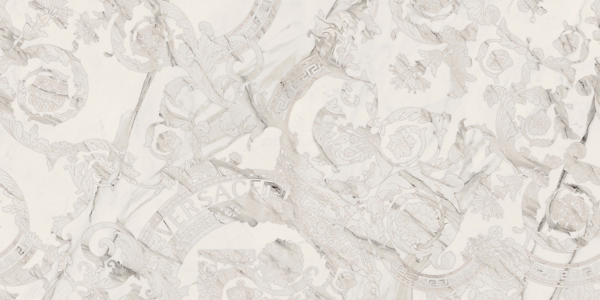 G67590 Statuario White Megabarocco Lux R 60x120 Versace (Gardenia Orchidea) фото 6