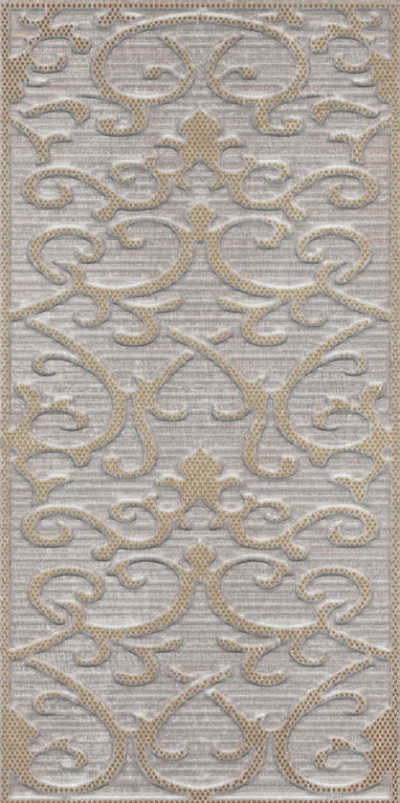 K941980 Deja Vu Damask Decor Gold Noche Matt 30x60 Vitra