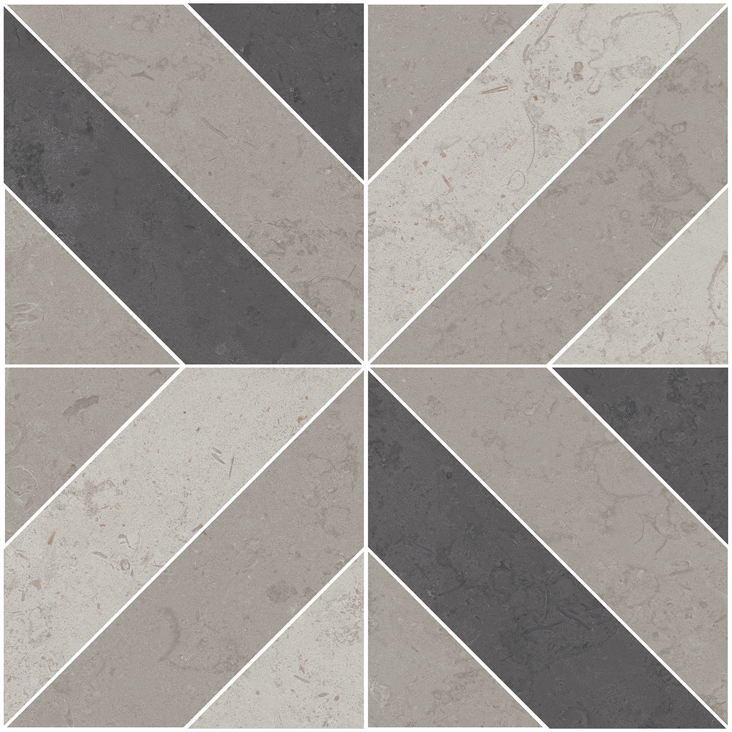 ID124T Декор Про Лаймстоун серый матовый 60х60 Kerama Marazzi