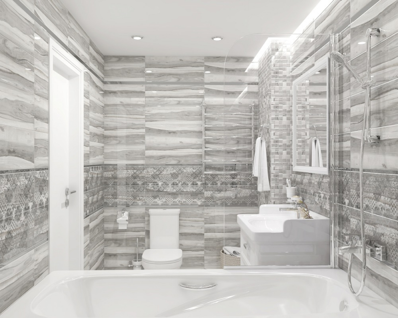 Декор Grace Fancy серый 20х60 Laparet