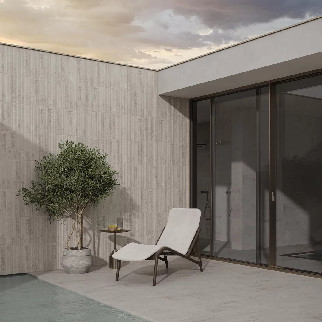Carrizo Grey Elewacja Struktura Stripes Mix Mat 40x6,6 Paradyz