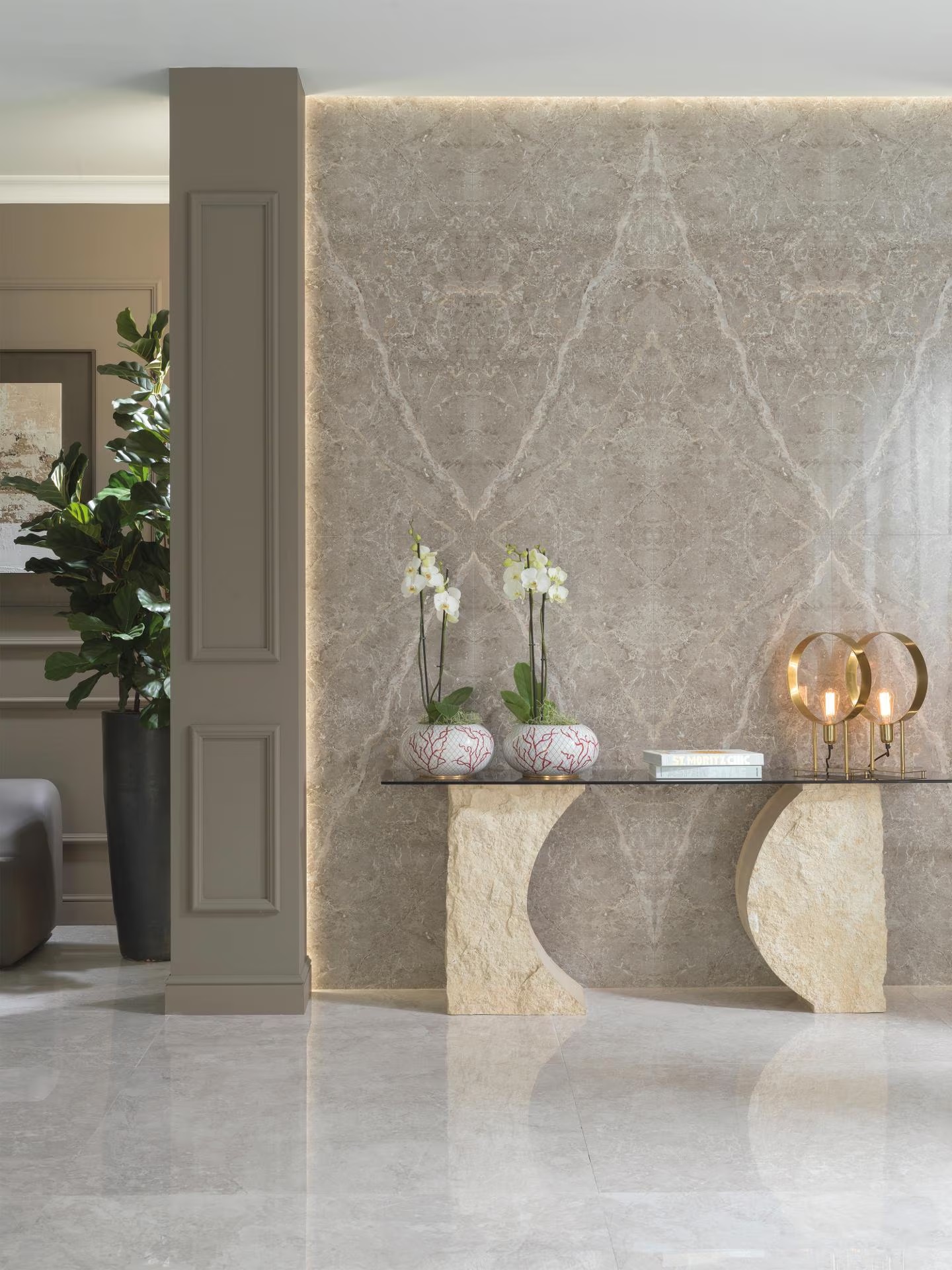 100303640 Elegant Bone Bookmatch 59.6x150 Porcelanosa фото 4
